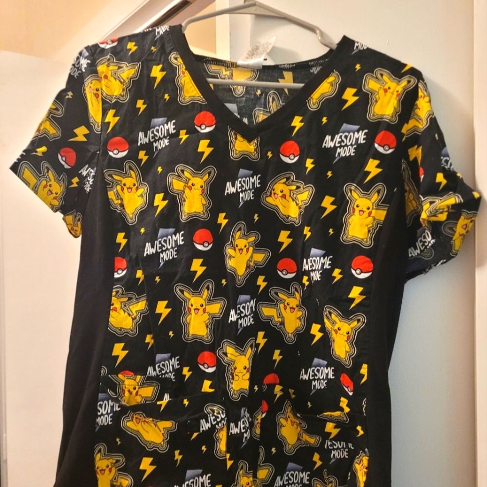 Pokémon Pikachu Scrub Top